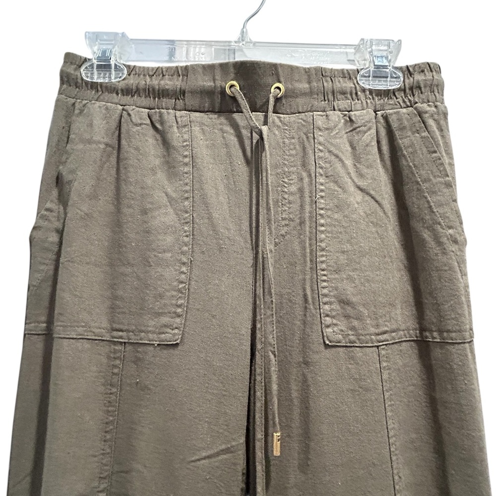 Ellen Tracy Olive Green Drawstring Pants